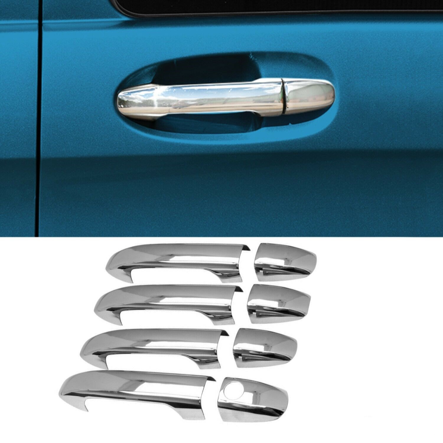 Fits Mercedes Metris 2016-2021 Chrome Door Handle Cover Stainless Steel 4 Door